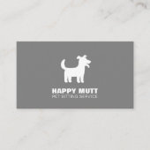 Carte De Visite Happy Chien Logo Animaux assis Service de soins Gr (Devant)