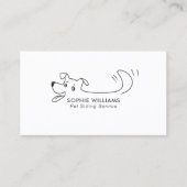 Carte De Visite Happy Chien moderne Animaux assis Service de soins (Devant)