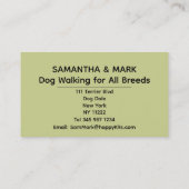 Carte De Visite Happy Chien Walking Service (Dos)