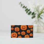 Carte De Visite Happy Halloween Jack-o'-lantern Illustration Art (Debout devant)