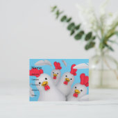 Carte De Visite Happy hen (Debout devant)