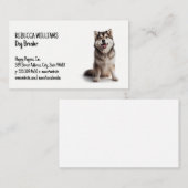 Carte De Visite Happy Husky assis | Animaux (Devant / Derrière)