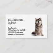 Carte De Visite Happy Husky assis | Animaux (Devant)