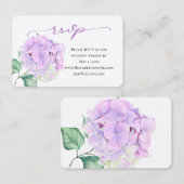 Carte De Visite Happy Hygrangea site Mariage RSVP (Devant / Derrière)