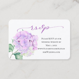 Carte De Visite Happy Hygrangea site Mariage RSVP
