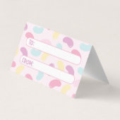 Carte De Visite Happy Pâques Pastel Jelly Beans Bag Topper (Dos)