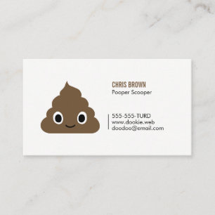 Carte De Visite Happy Pile of Poo - Cute Poop Emoji   Drôle