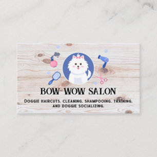 Carte De Visite Happy Puppy Salon   Panneaux en bois