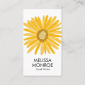 Carte De Visite Happy Yellow Daisy a illustré les icônes des média (Devant)