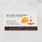 Carte De Visite Hardhat et Cone de construction (Devant)