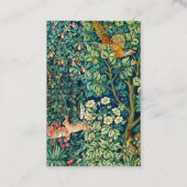 Carte De Visite Hares d'ANIMAUX FORESTIERS, Oiseau de faisan, Vert (Dos)