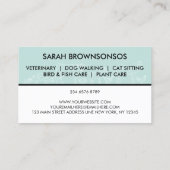 Carte De Visite Haricot Vache de ferme Chien de poulet (Dos)