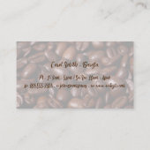 Carte De Visite Haricots de café en sacs Burlap (Dos)