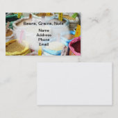 Carte De Visite Haricots, grains et écrous à vendre dans de grands (Devant / Derrière)