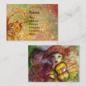 Carte De Visite HARLEQUIN / Carnaval vénitien, Musique, Théâtre, D (Devant / Derrière)