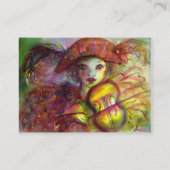 Carte De Visite HARLEQUIN / Carnaval vénitien, Musique, Théâtre, D (Dos)