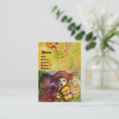 Carte De Visite HARLEQUIN, étincelle jaune rouge vert (Debout devant)