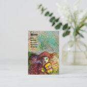 Carte De Visite HARLEQUIN, étincelles rouge jaune vert bleu (Debout devant)