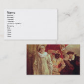 Carte De Visite Harlequin, Pierrot et Scapin, acteurs de COM (Devant / Derrière)