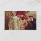 Carte De Visite Harlequin, Pierrot et Scapin, acteurs de COM (Dos)