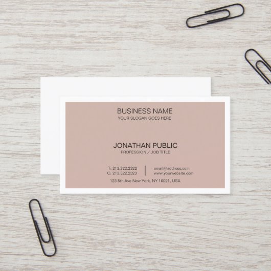 Carte De Visite Harmonic Colours Company Plain Artistique Moderne  (Devant/Arrière en situation)