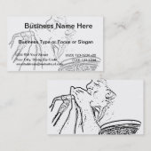 Carte De Visite Harmonica Player avec le contour du tambour (Devant / Derrière)