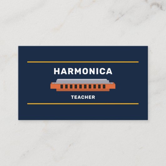 Carte De Visite Harmonica Teacher (Devant)