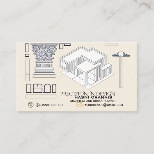 Carte De Visite Harmonie Architecturale – La Précision Rencontre l (Devant)