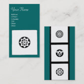 Carte De Visite HARMONIE DE RENAISSANCE FLORENTINE, vert bleu (Devant / Derrière)