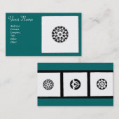 Carte De Visite HARMONIE DE RENAISSANCE FLORENTINE, vert bleu (Devant / Derrière)