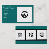 Carte De Visite HARMONIE DE RENAISSANCE FLORENTINE, vert bleu (Devant / Derrière)