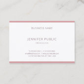 Carte De Visite Harmonie des couleurs moderne Design simple Modèle (Dos)