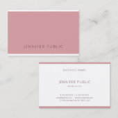 Carte De Visite Harmonie des couleurs moderne Design simple Modèle (Devant / Derrière)