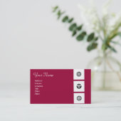 Carte De Visite HARMONIE FLORENTINE RENAISSANCE, fuchsia rouge (Debout devant)