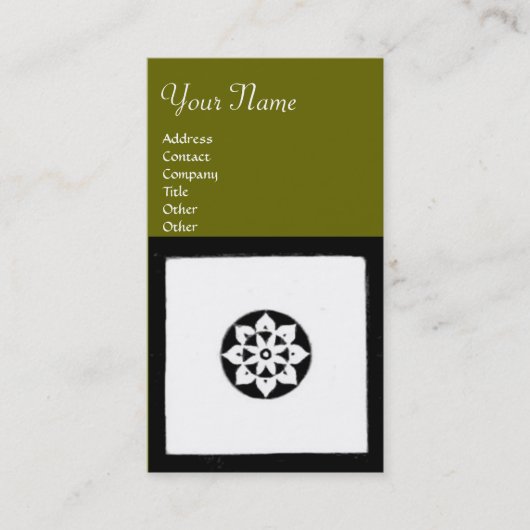 Carte De Visite HARMONIE FLORENTINE RENAISSANCE, vert (Devant)