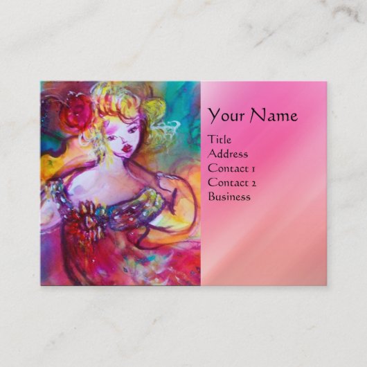 Carte De Visite HARMONIE TRIO CONCERT DE PRINTEMPS MONOGRAM, Rose  (Devant)