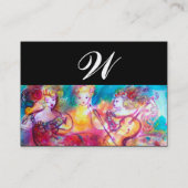 Carte De Visite HARMONIE TRIO CONCERT DE PRINTEMPS MONOGRAM, Rose  (Dos)