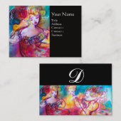 Carte De Visite HARMONIE TRIO CONCERT DE PRINTEMPS MONOGRAM, Rose  (Devant / Derrière)