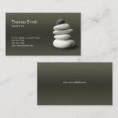 Carte De Visite Harmonie Zen Pebbles (Devant / Derrière)