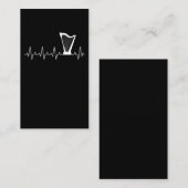 Carte De Visite Harp Heartbeat Musicien Harp (Devant / Derrière)