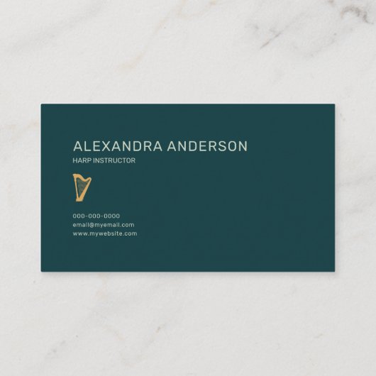 Carte De Visite Harp Instructor (Dos)