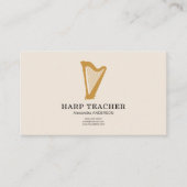 Carte De Visite Harp Teacher (Devant)