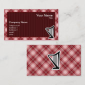 Carte De Visite Harpe rouge de plaid (Devant / Derrière)