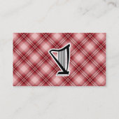 Carte De Visite Harpe rouge de plaid (Dos)