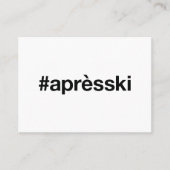 Carte De Visite Hashtag SKI APRES (Devant)