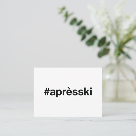 Carte De Visite Hashtag SKI APRES (Debout devant)