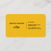Carte De Visite Hatch - General Manager Business Card (Dos)