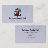 Carte De Visite Haunted Halloween Citrouille Head Scarecrow Éffray (Devant / Derrière)