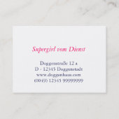 Carte De Visite Haushälterin Visitenkarten (Dos)