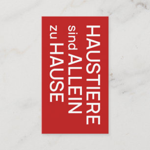 Carte de visite Haustiere zu Hause